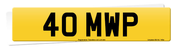 Registration number 40 MWP